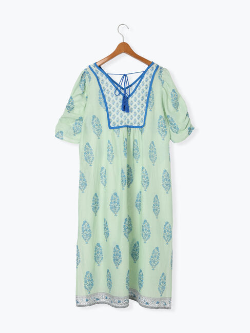 Lugnoncure「【INDIA made】花柄プリントワンピース」|ワンピース|