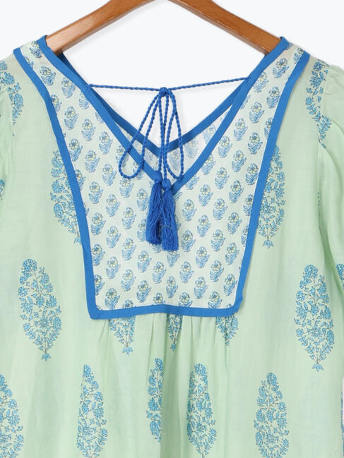 Lugnoncure「【INDIA made】花柄プリントワンピース」|ワンピース|