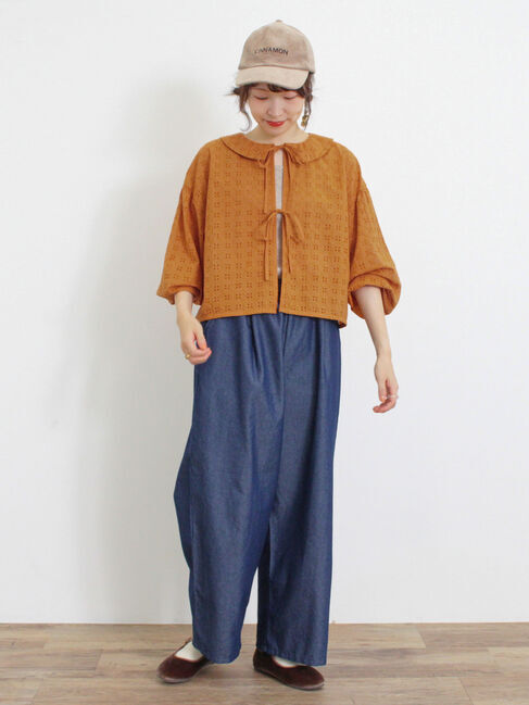 Samansa Mos2「【M/Lサイズ】デニムイージーストレートパンツ」|その他|