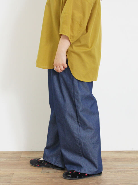 Samansa Mos2「【M/Lサイズ】デニムイージーストレートパンツ」|その他|