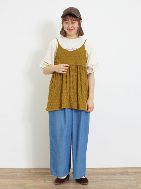 Samansa Mos2「【M/Lサイズ】デニムイージーストレートパンツ」|その他|