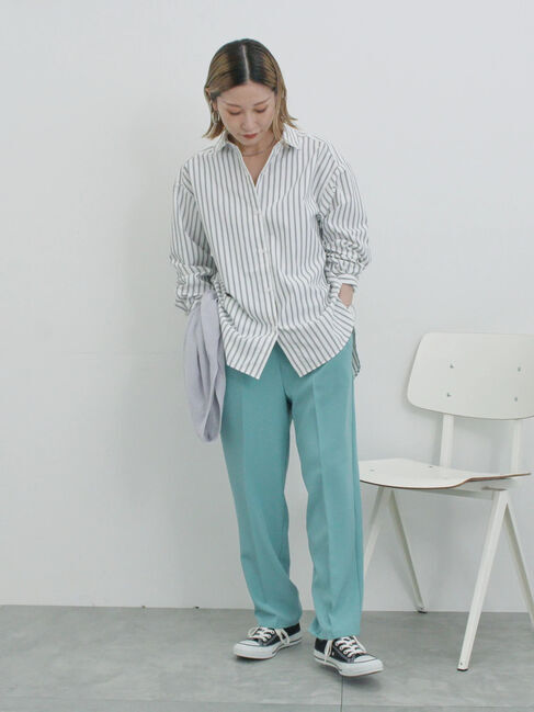 Samansa Mos2 blue「【イージーケア】マルチスタイルシャツ」|シャツ・ブラウス|