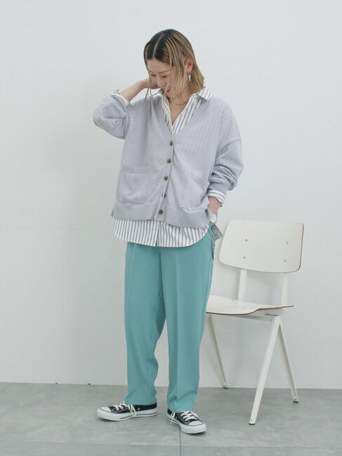 Samansa Mos2 blue「【イージーケア】マルチスタイルシャツ」|シャツ・ブラウス|