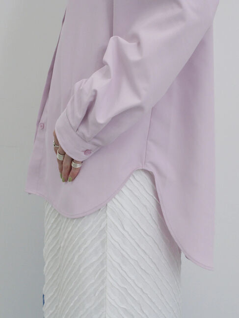 Samansa Mos2 blue「【イージーケア】マルチスタイルシャツ」|シャツ・ブラウス|