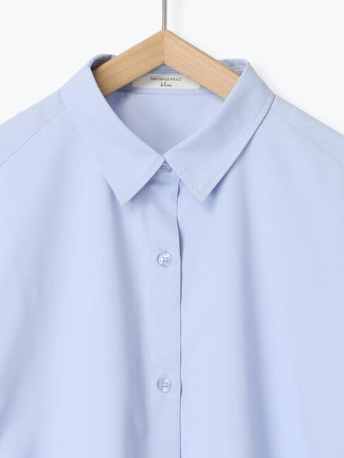 Samansa Mos2 blue「【イージーケア】マルチスタイルシャツ」|シャツ・ブラウス|