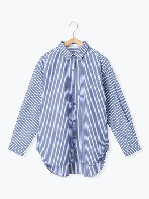 Samansa Mos2 blue「【イージーケア】マルチスタイルシャツ」|シャツ・ブラウス|