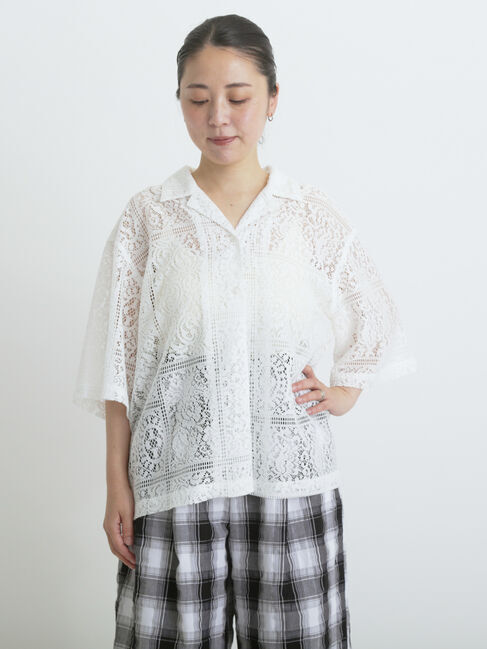sm2rhythm「レースオープンシャツ」|シャツ・ブラウス|