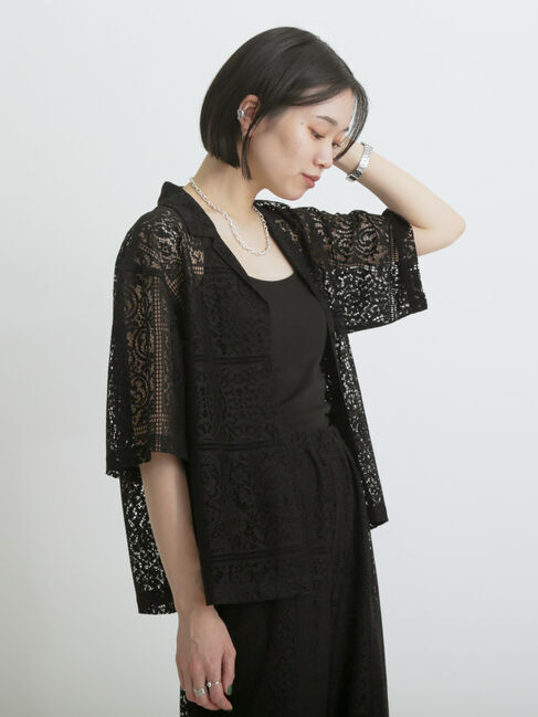 sm2rhythm「レースオープンシャツ」|シャツ・ブラウス|