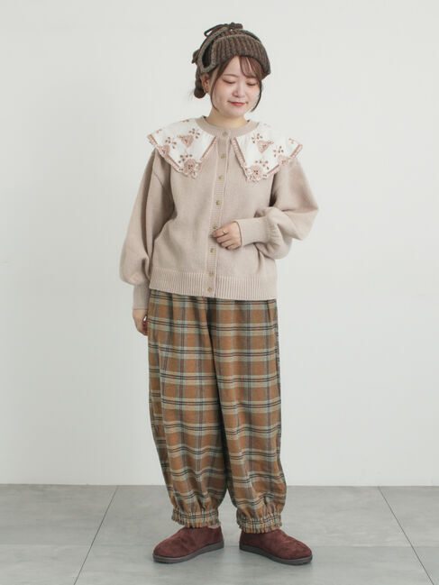 Samansa Mos2「【帯電防止裏地】ヘリンボーンバルーンパンツ《M/Lサイズ》」|その他|