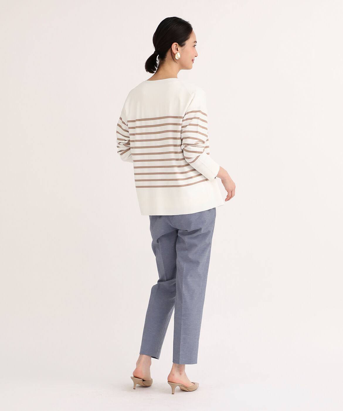 7-IDconcept.「ボーダー柄カーディガン」|カーディガン|