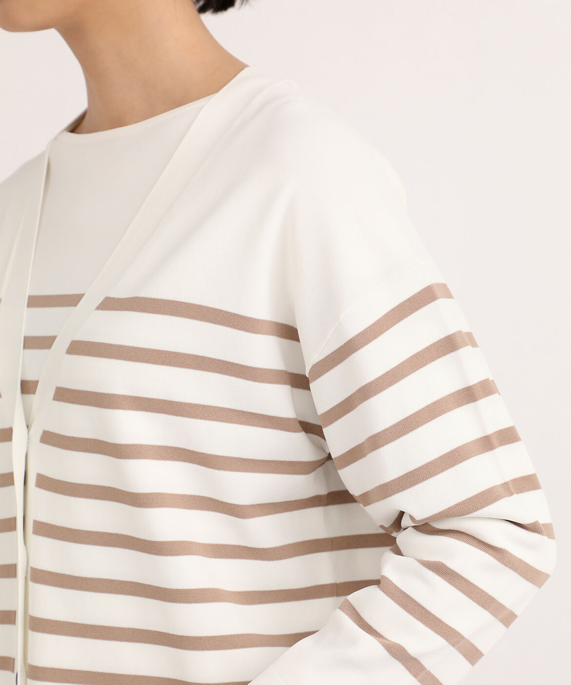 7-IDconcept.「ボーダー柄カーディガン」|カーディガン|