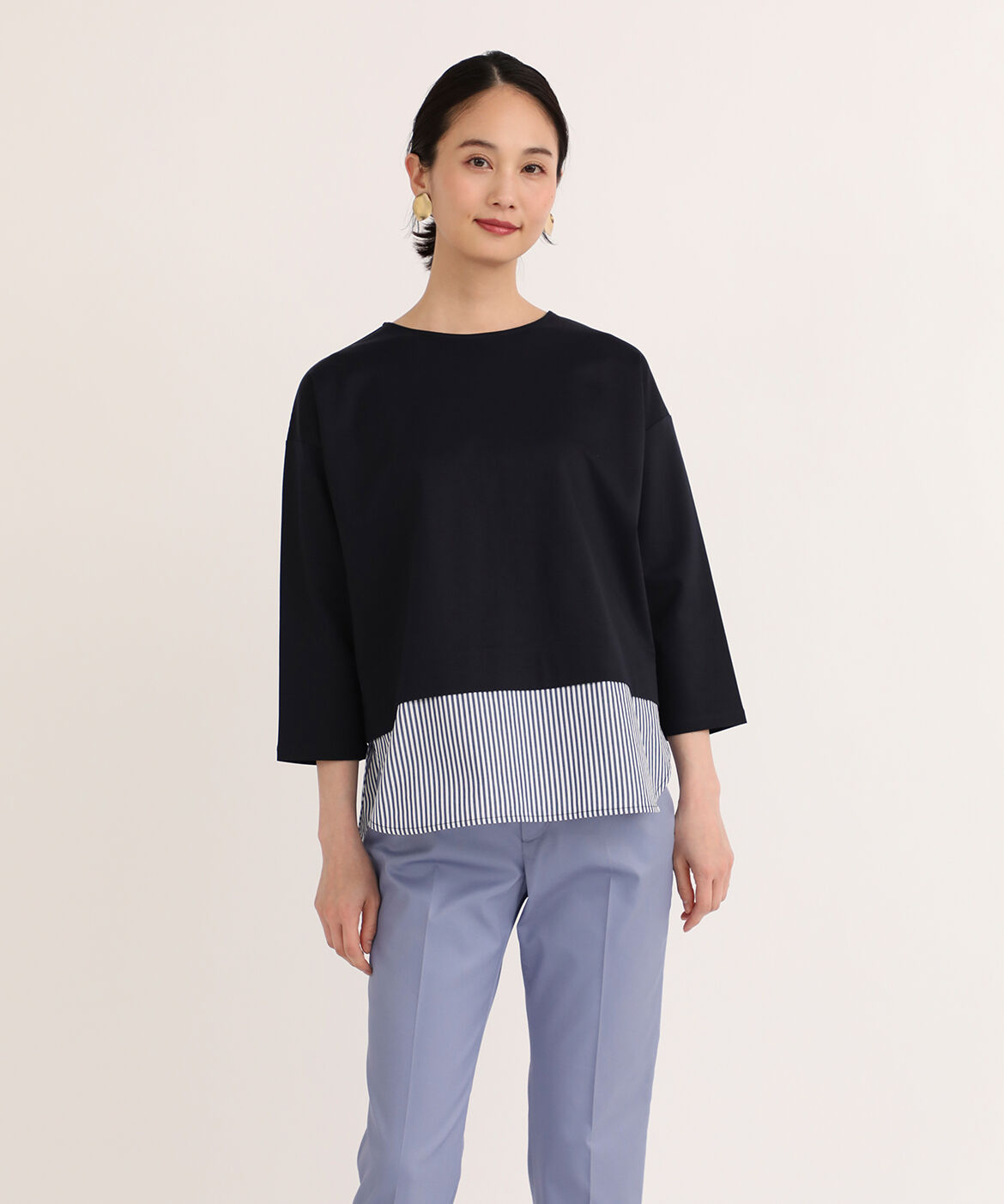 7-IDconcept.「ドッキングカットソー」|Tシャツ・カットソー|ネイビー