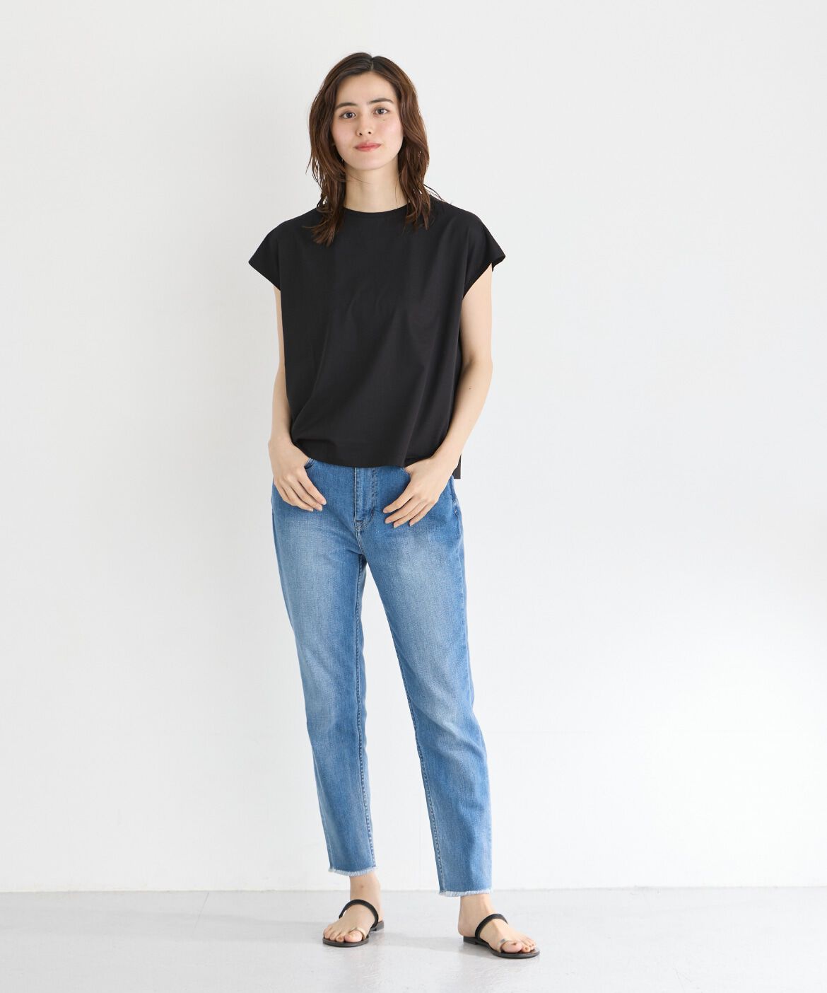 7-IDconcept.「フレンチスリーブクルーネックカットソー」|Tシャツ・カットソー|