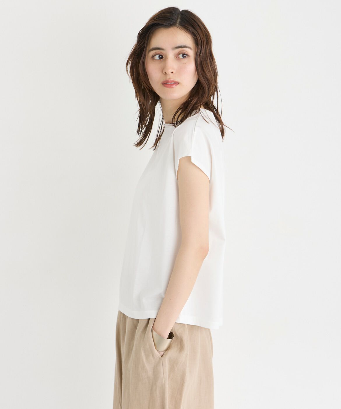 7-IDconcept.「フレンチスリーブクルーネックカットソー」|Tシャツ・カットソー|