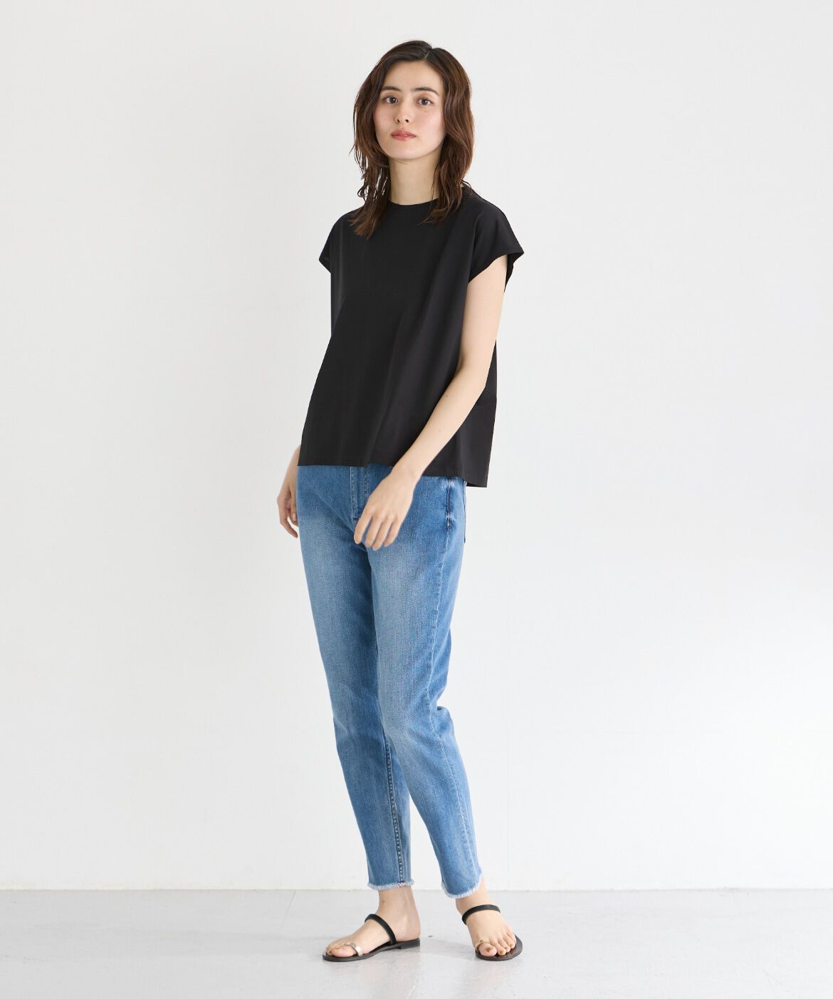 7-IDconcept.「フレンチスリーブクルーネックカットソー」|Tシャツ・カットソー|