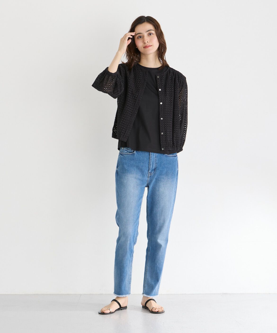 7-IDconcept.「フレンチスリーブクルーネックカットソー」|Tシャツ・カットソー|