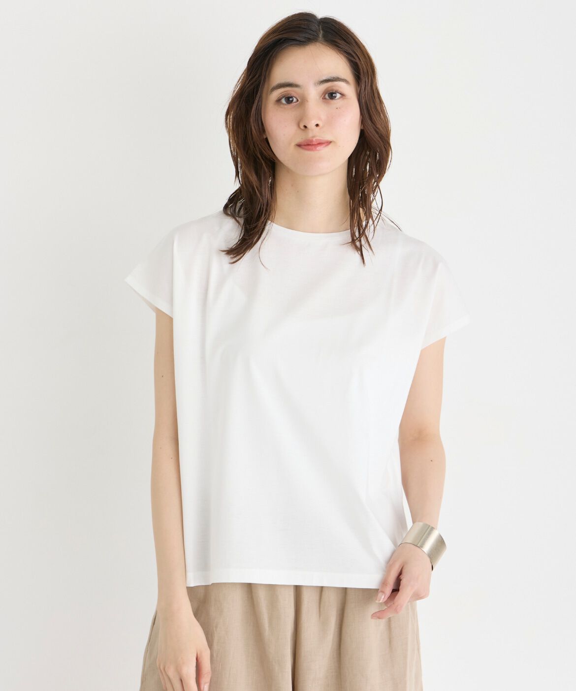 7-IDconcept.「フレンチスリーブクルーネックカットソー」|Tシャツ・カットソー|