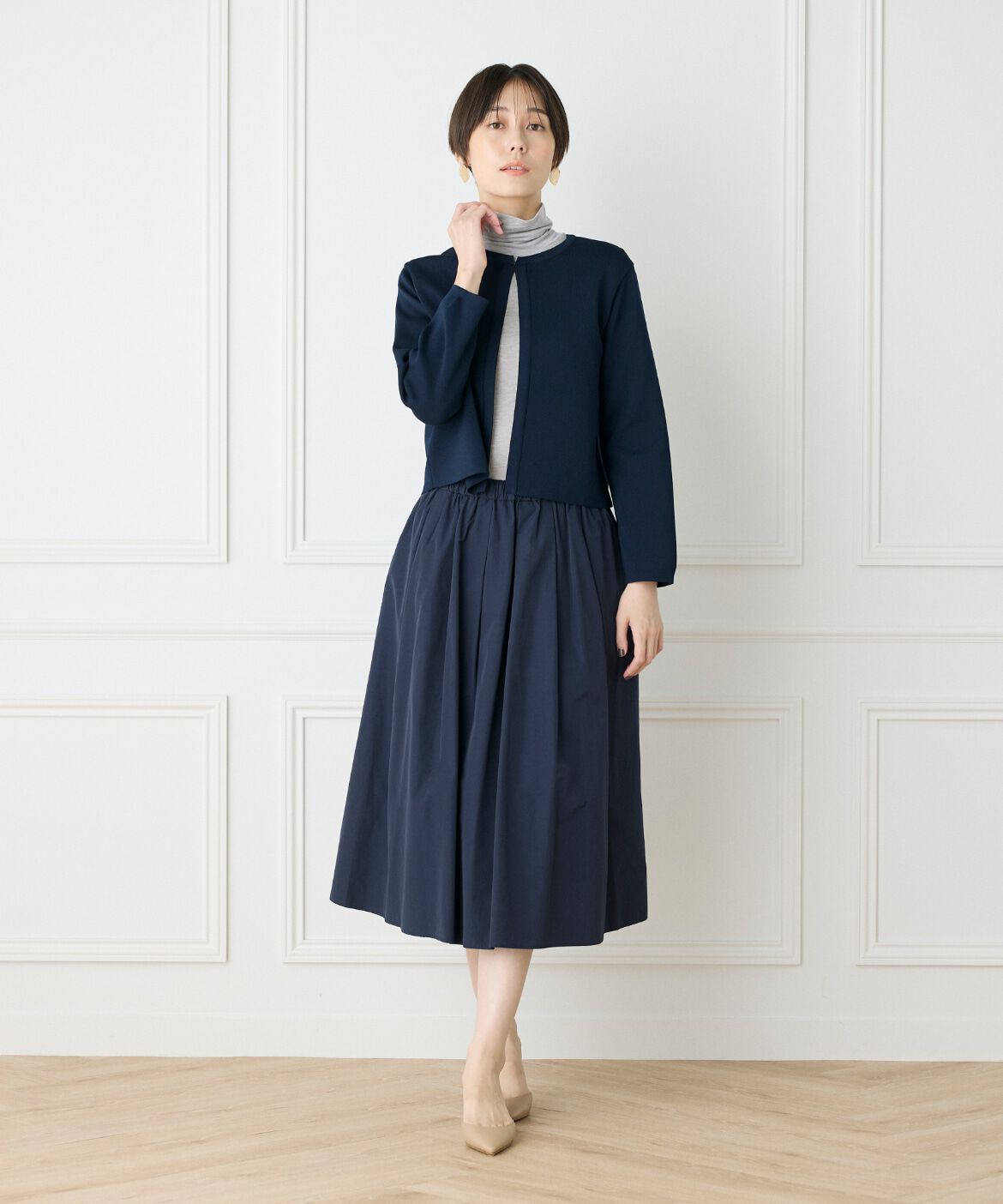 7-IDconcept.「カシミアシルク混ハイネックカットソー」|Tシャツ・カットソー|