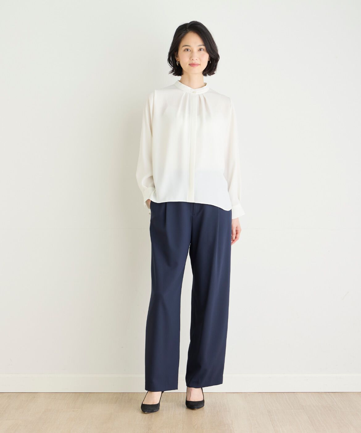 7-IDconcept.「《大きいサイズ》ワンタックストレートパンツ」|スラックス|