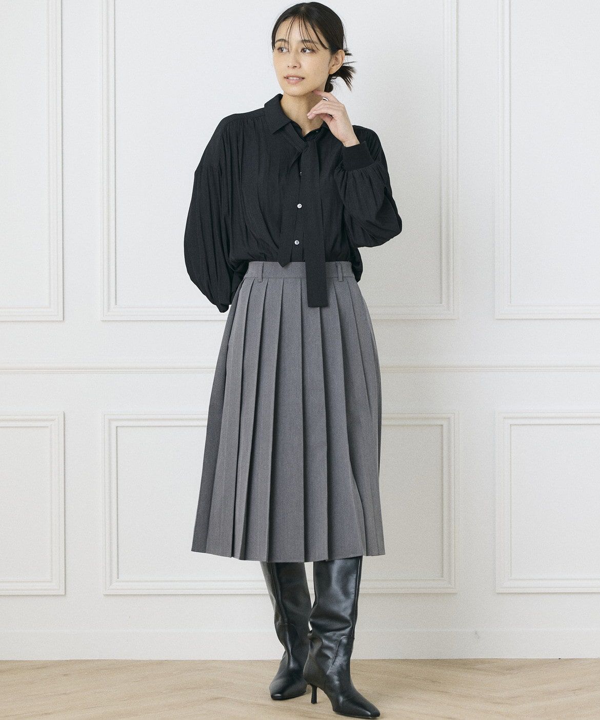 INED「《INED CLARO》プリーツスカート」|スカート|