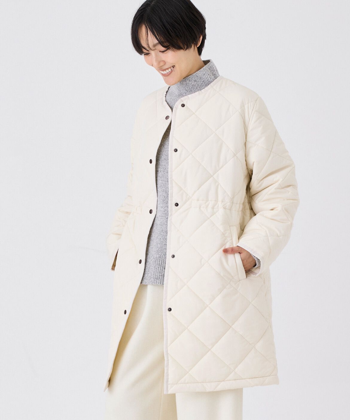 7-IDconcept.「キルティングコート《LIMONTA EAST》」|その他|アイボリー2