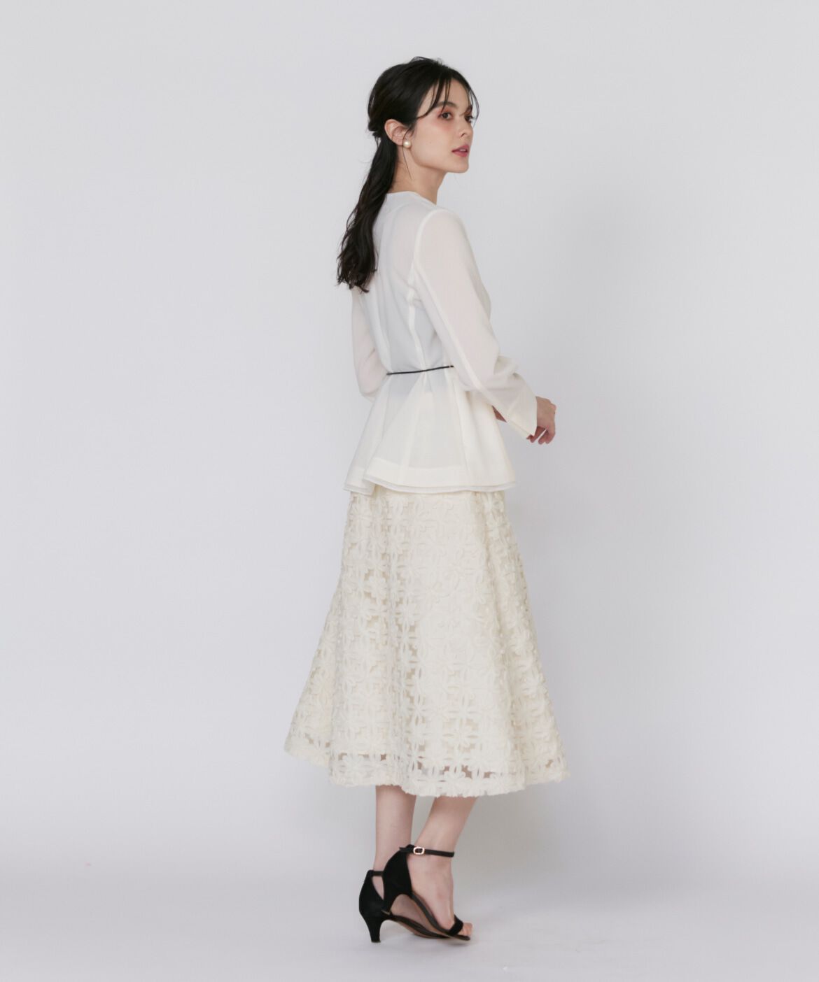 Maglie le cassetto「シアーラインノーカラージャケット」|ノーカラージャケット|