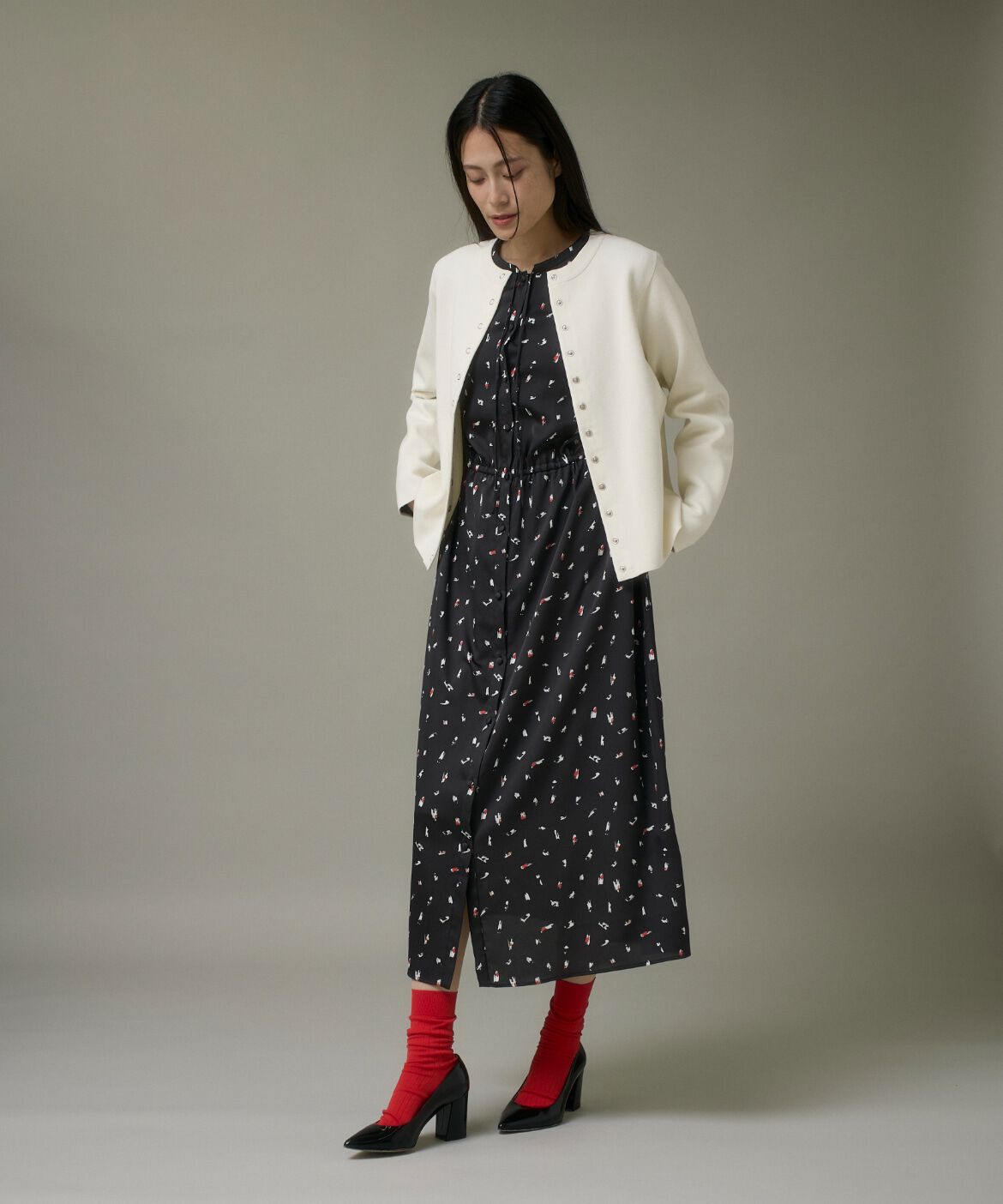 DAY by DAY it&rsquo;s international「ドットボタンニットカーディガン」|カーディガン|