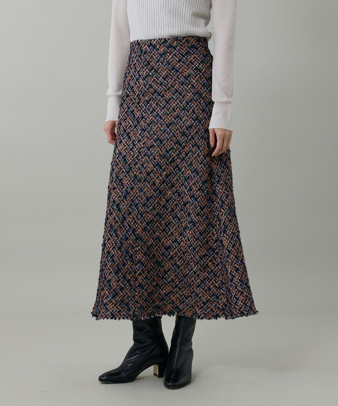 INED「ツイードスカート《TOURNIER/トゥルニエ》」|スカート|