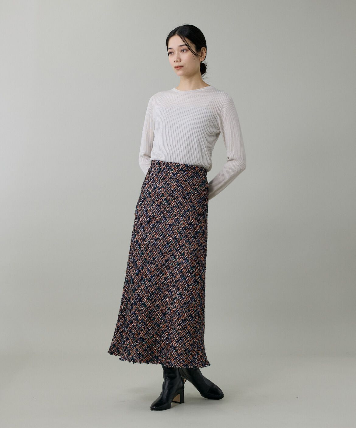INED「ツイードスカート《TOURNIER/トゥルニエ》」|スカート|