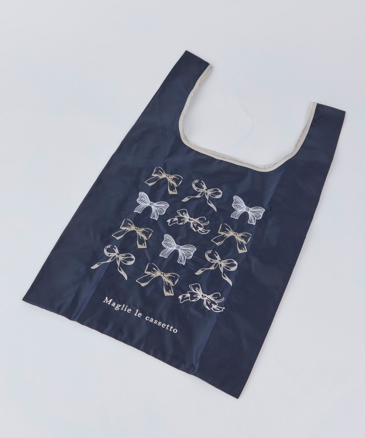 Maglie le cassetto「刺繍エコバッグ」|エコバッグ|ネイビー