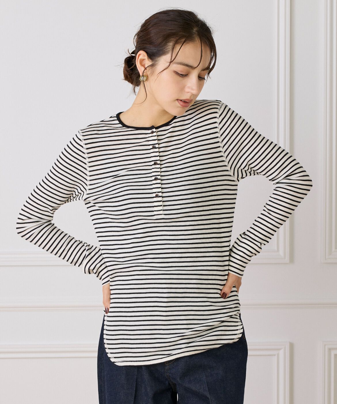 DAY by DAY it&rsquo;s international「ランダムテレコヘンリーネックプルオーバー」|Tシャツ・カットソー|