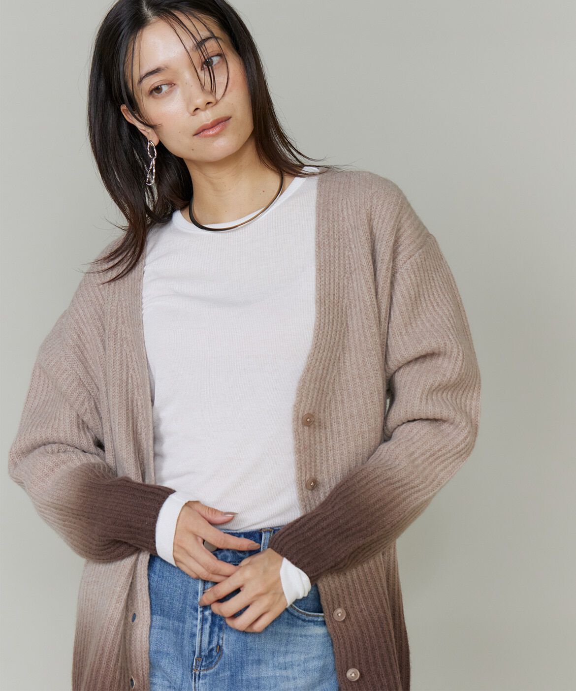 INED「グラデーションカーディガン《YVON》」|カーディガン|