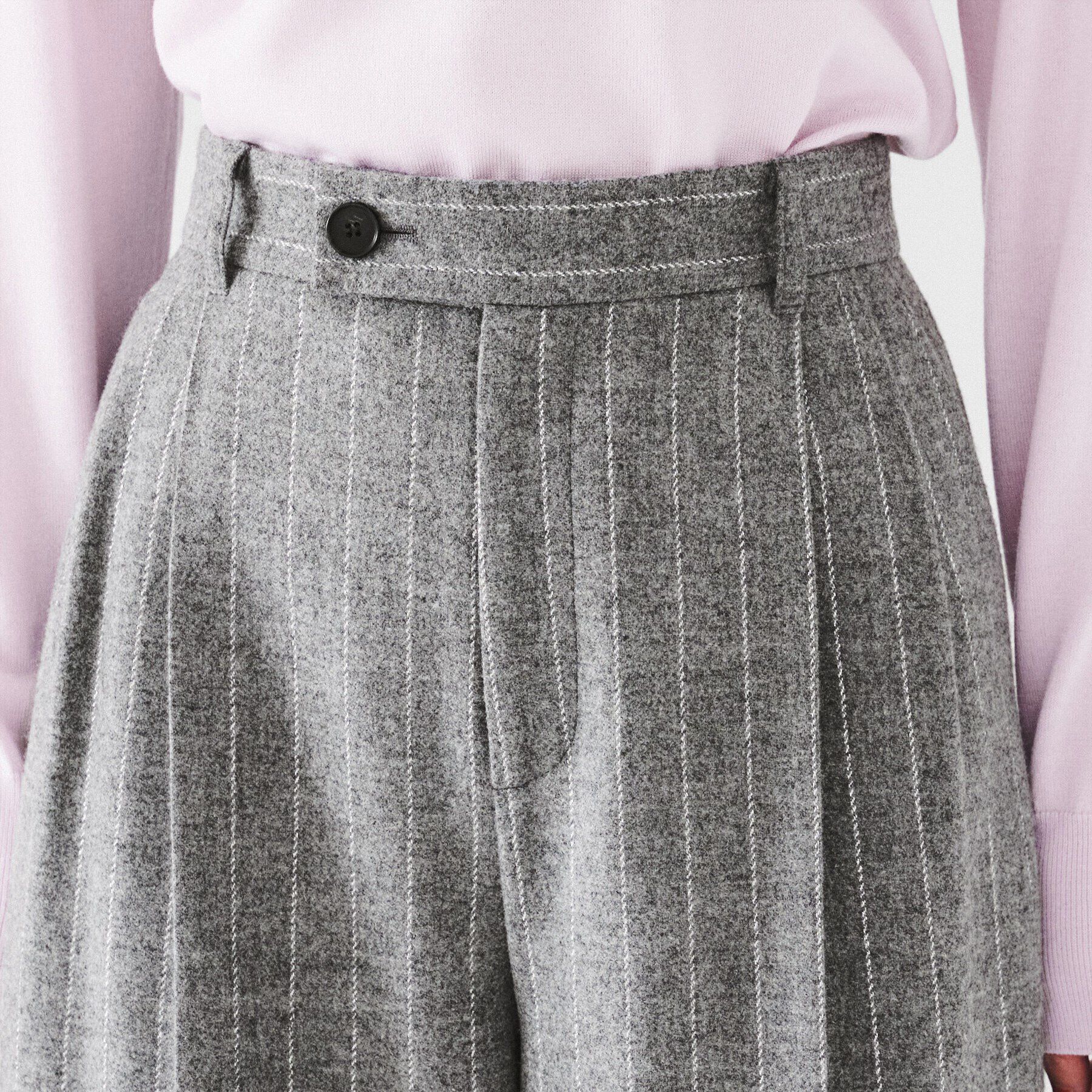 UNTITLED「【ゆったり/日本製/こなれ感】ラメストライプパンツ」|その他|