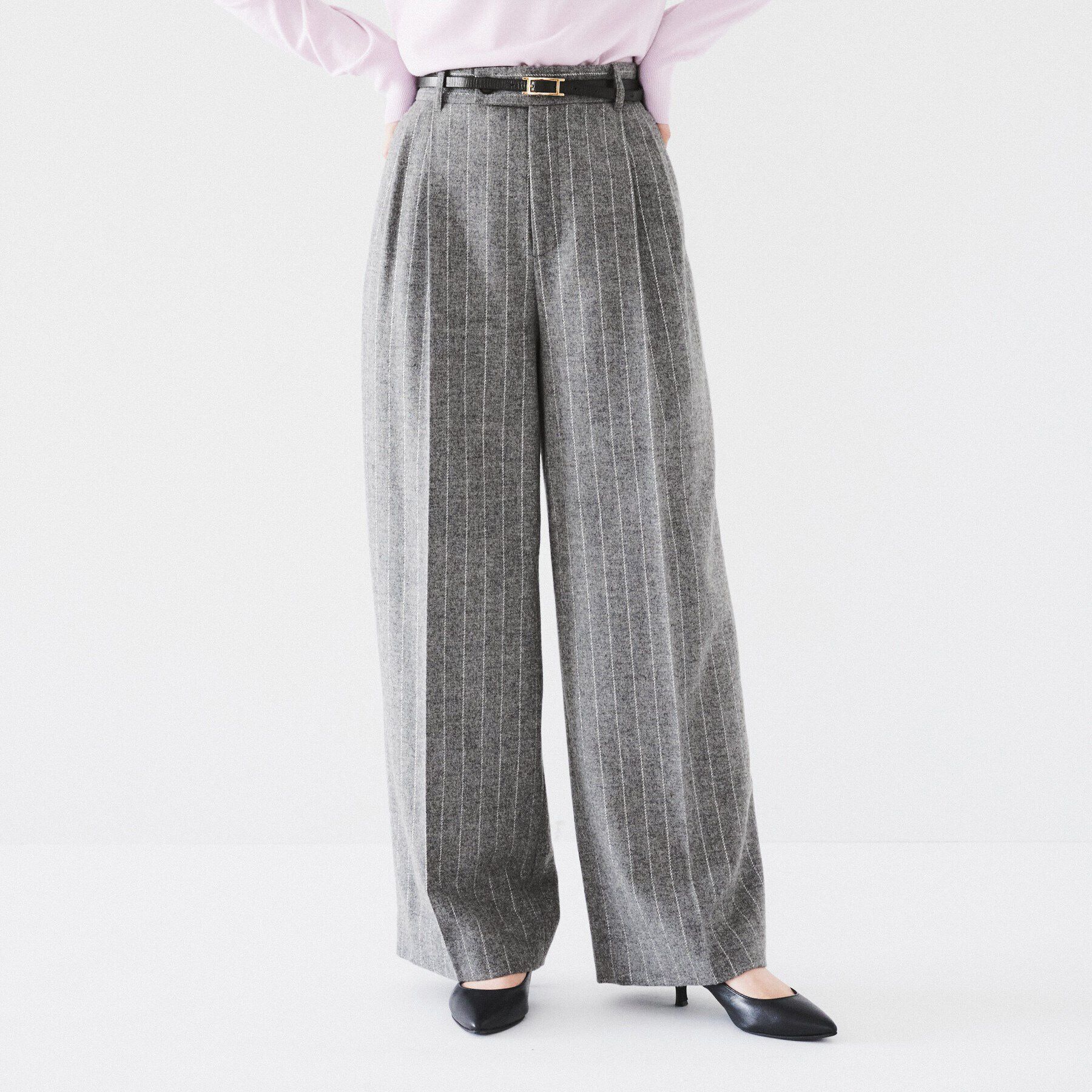 UNTITLED「【ゆったり/日本製/こなれ感】ラメストライプパンツ」|その他|