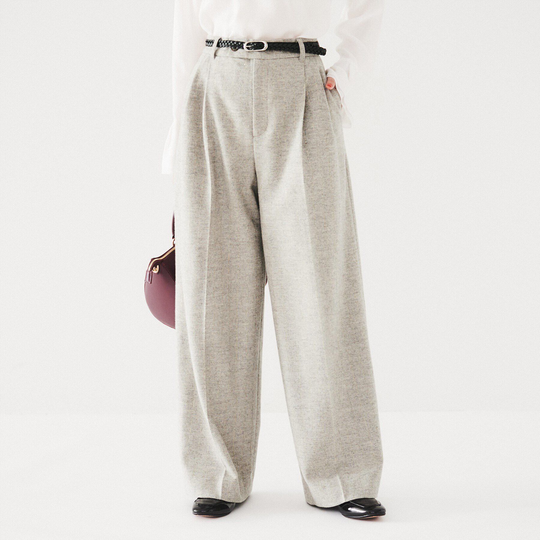 UNTITLED「【ゆったり/日本製/こなれ感】ラメストライプパンツ」|その他|