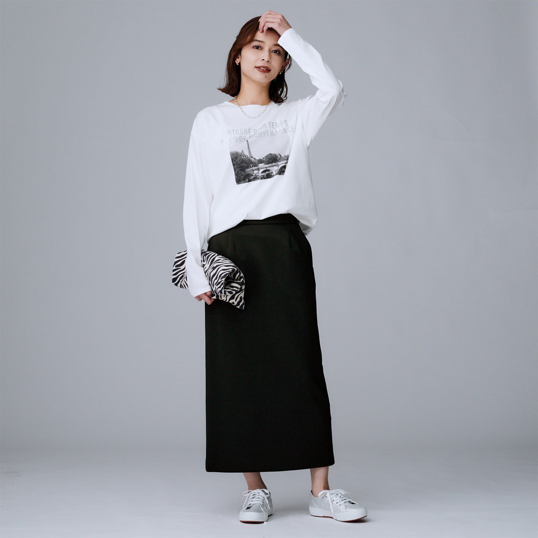 UNTITLED「【ウエストゴム/タイト/スポーティー】ダンボールジャージスカート」|スカート|