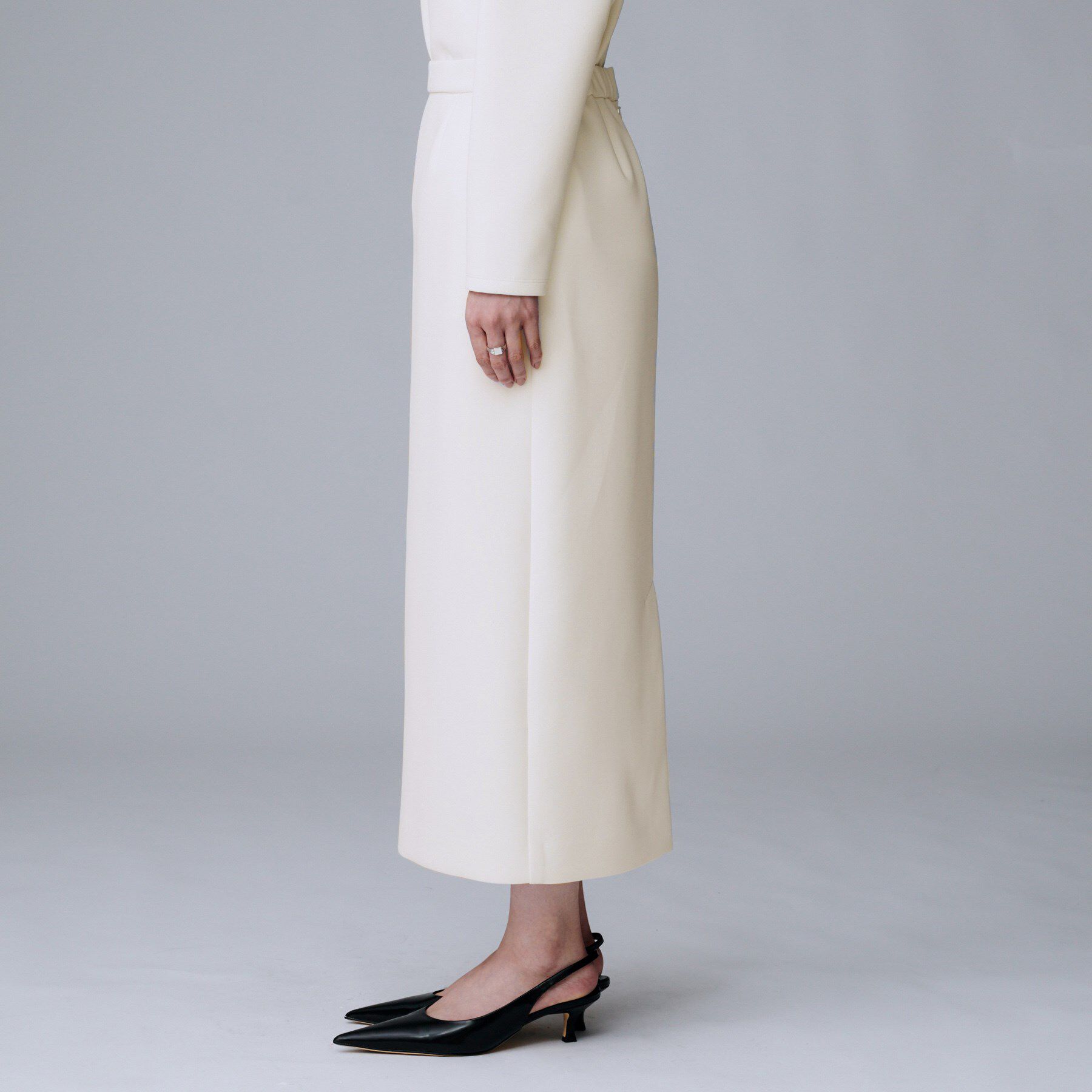 UNTITLED「【ウエストゴム/タイト/スポーティー】ダンボールジャージスカート」|スカート|