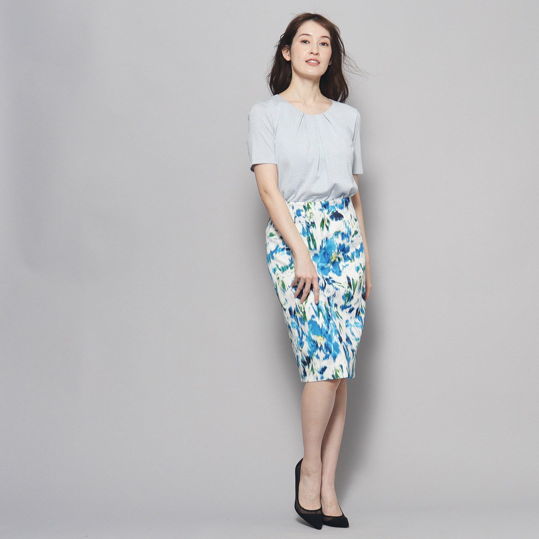 COUP DE CHANCE「【洗える／日本製／ラメ入り】上品ラウンドネックプルオーバー」|Tシャツ・カットソー|