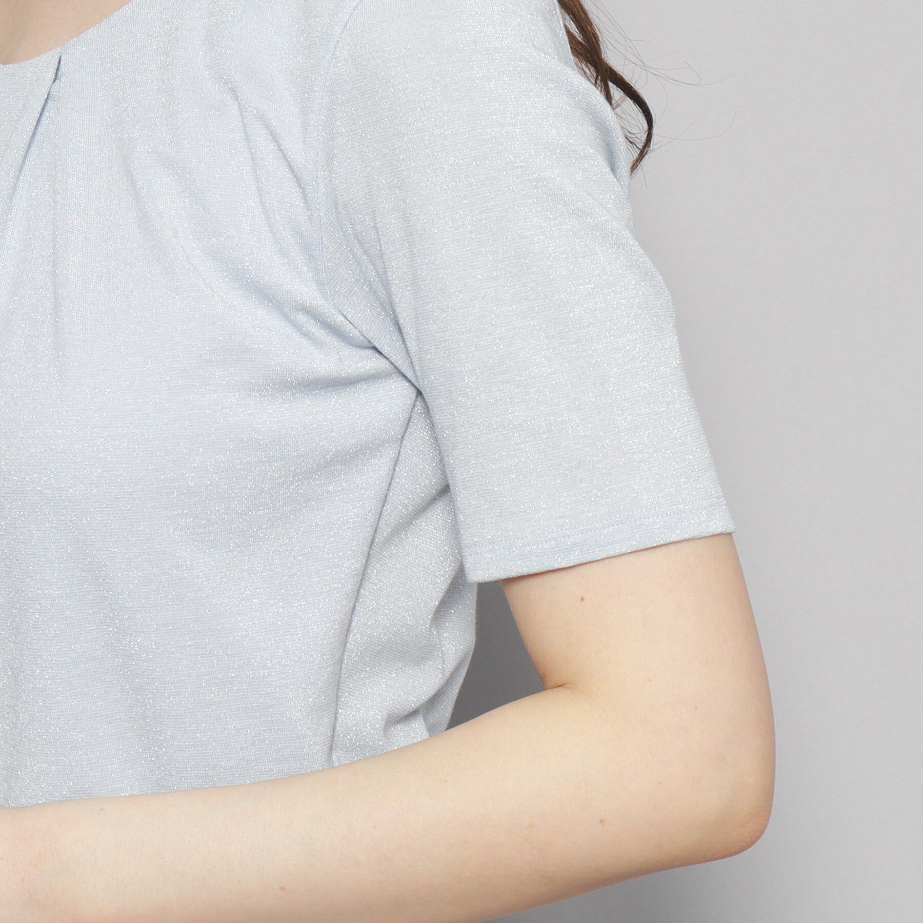 COUP DE CHANCE「【洗える／日本製／ラメ入り】上品ラウンドネックプルオーバー」|Tシャツ・カットソー|