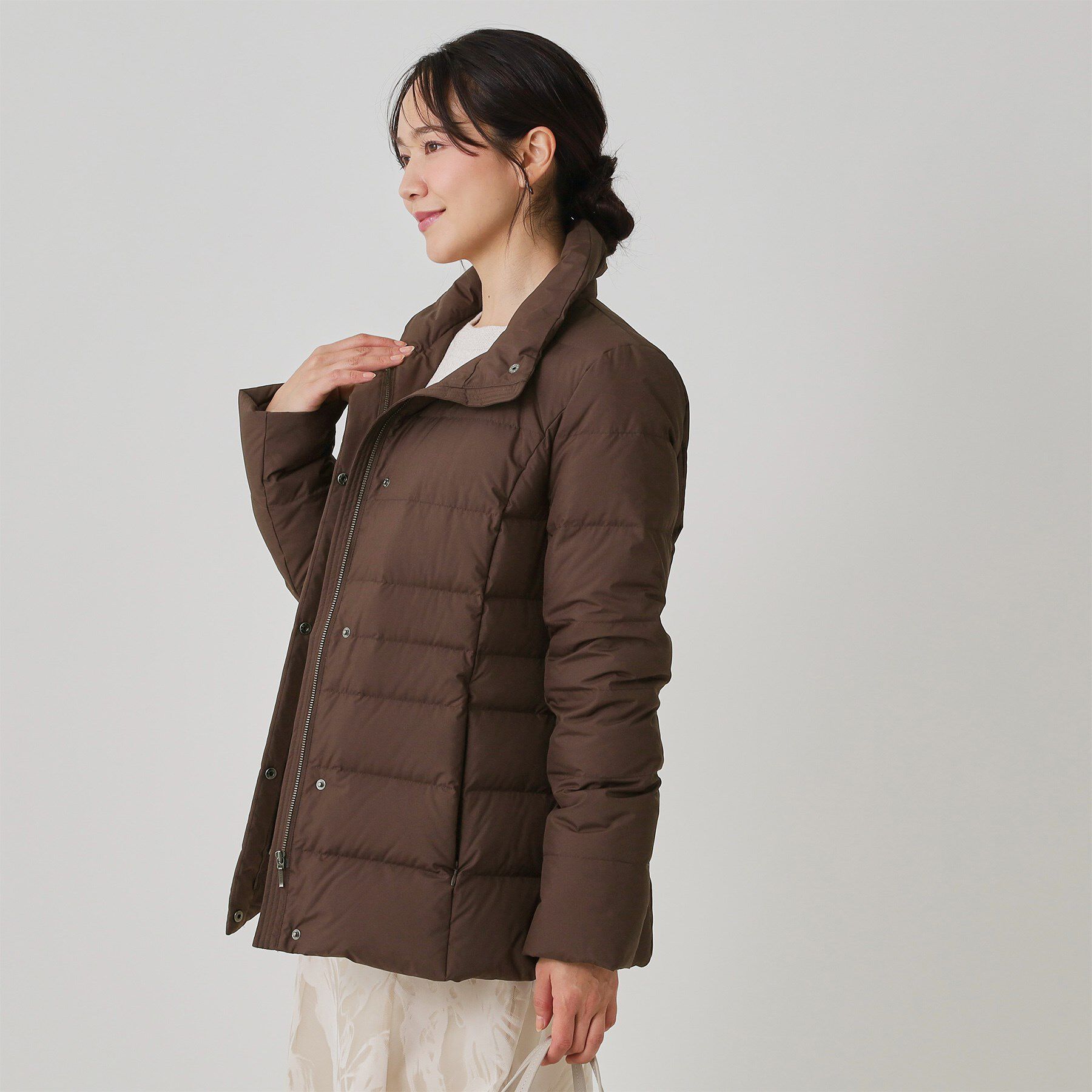 COUP DE CHANCE「【フランス産ホワイトダックダウン／FP800保温性◎／抗菌防臭／手洗い可】ミドル丈ダウンコート」|ダウン|