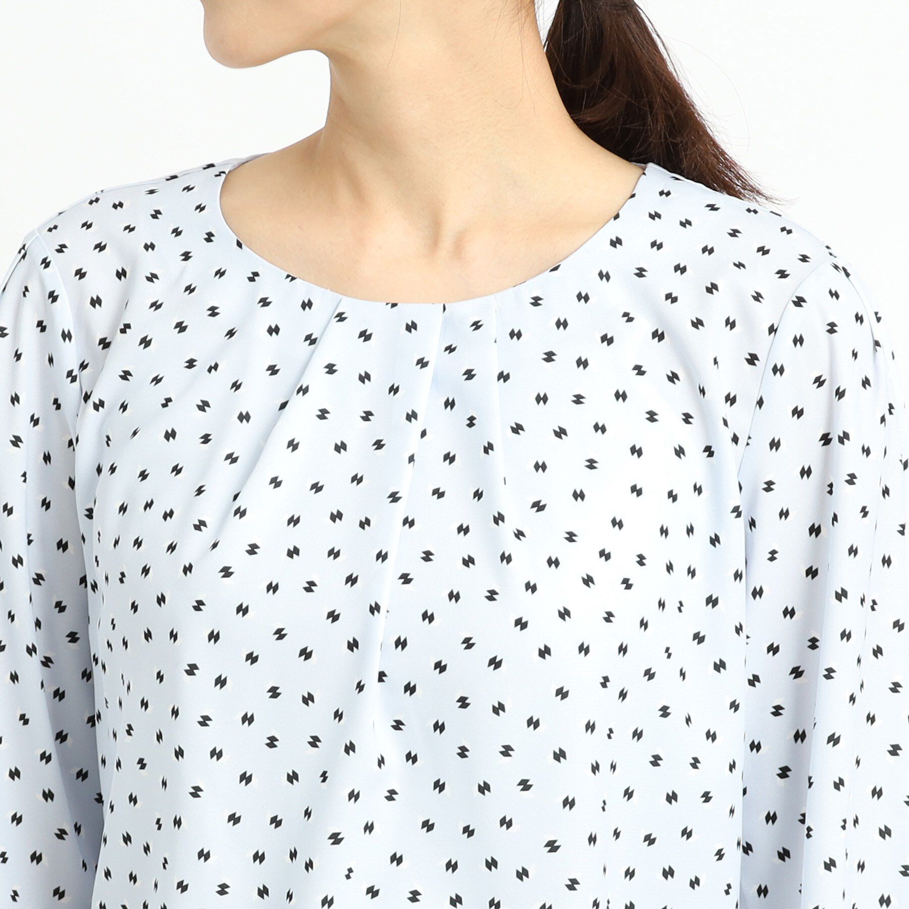 Reflect「【夏SALE／単品使いもできる】プリントブラウス着流しカーディガンニット」|カーディガン|