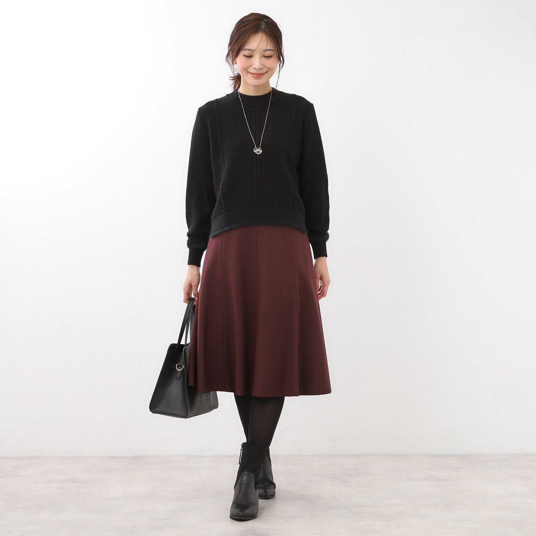 Reflect「【ほんのりラメ感◎】ケーブル柄ニット」|ニット・セーター|