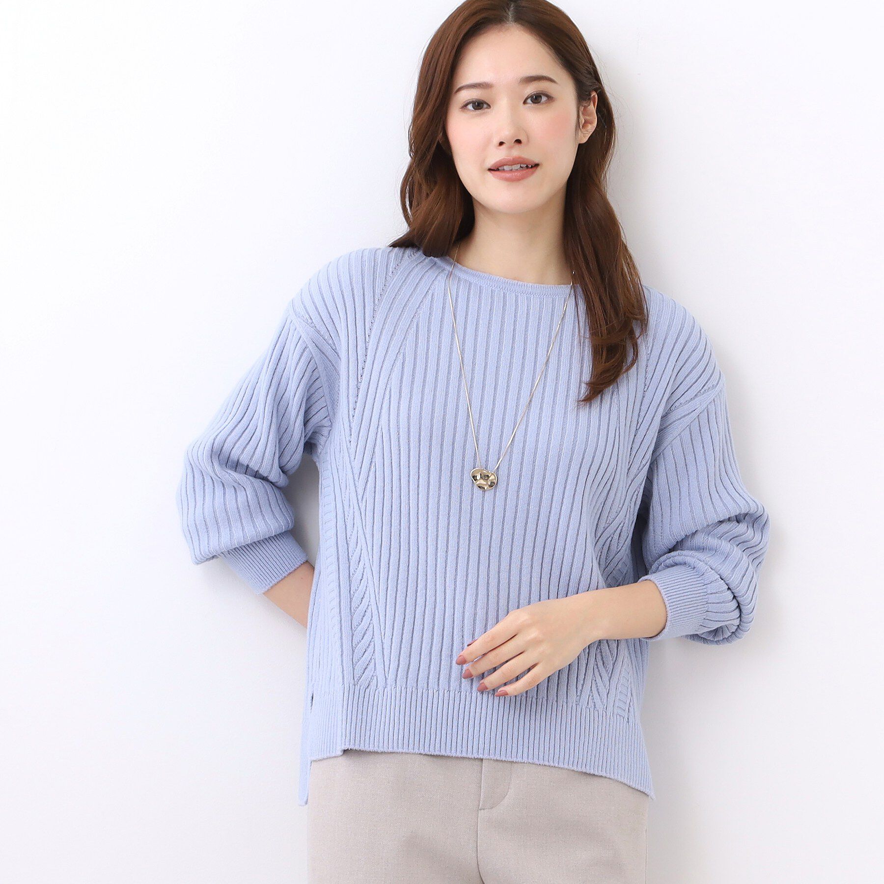 Reflect「【ゆったり着られる◎】ワイドリブニットプルオーバー」|ニット・セーター|