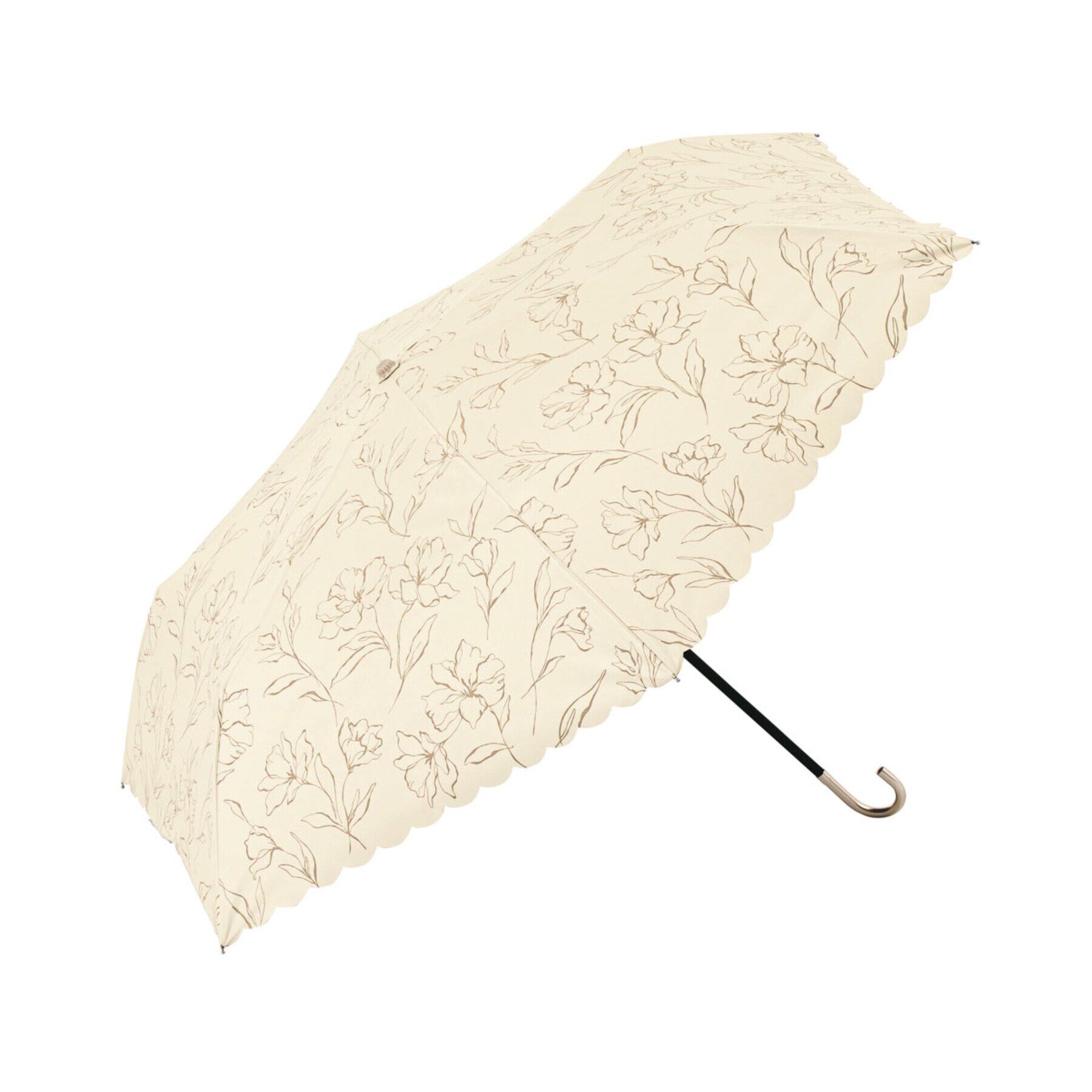 grove「ラインフラワー ミニ 折りたたみ傘【遮光・晴雨兼用】」|傘|