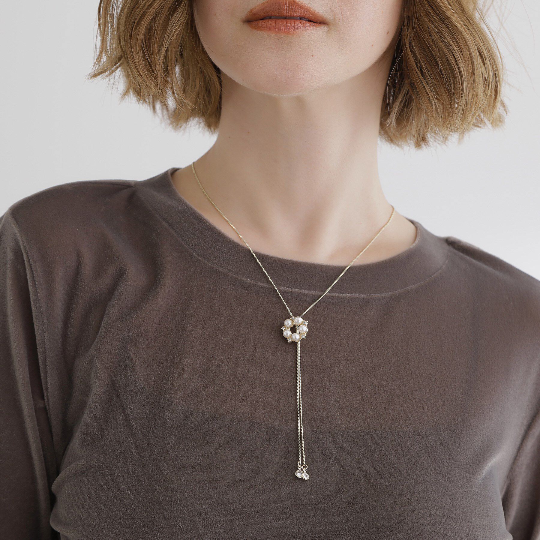 grove「サークルパール調スライドネックレス」|ネックレス|