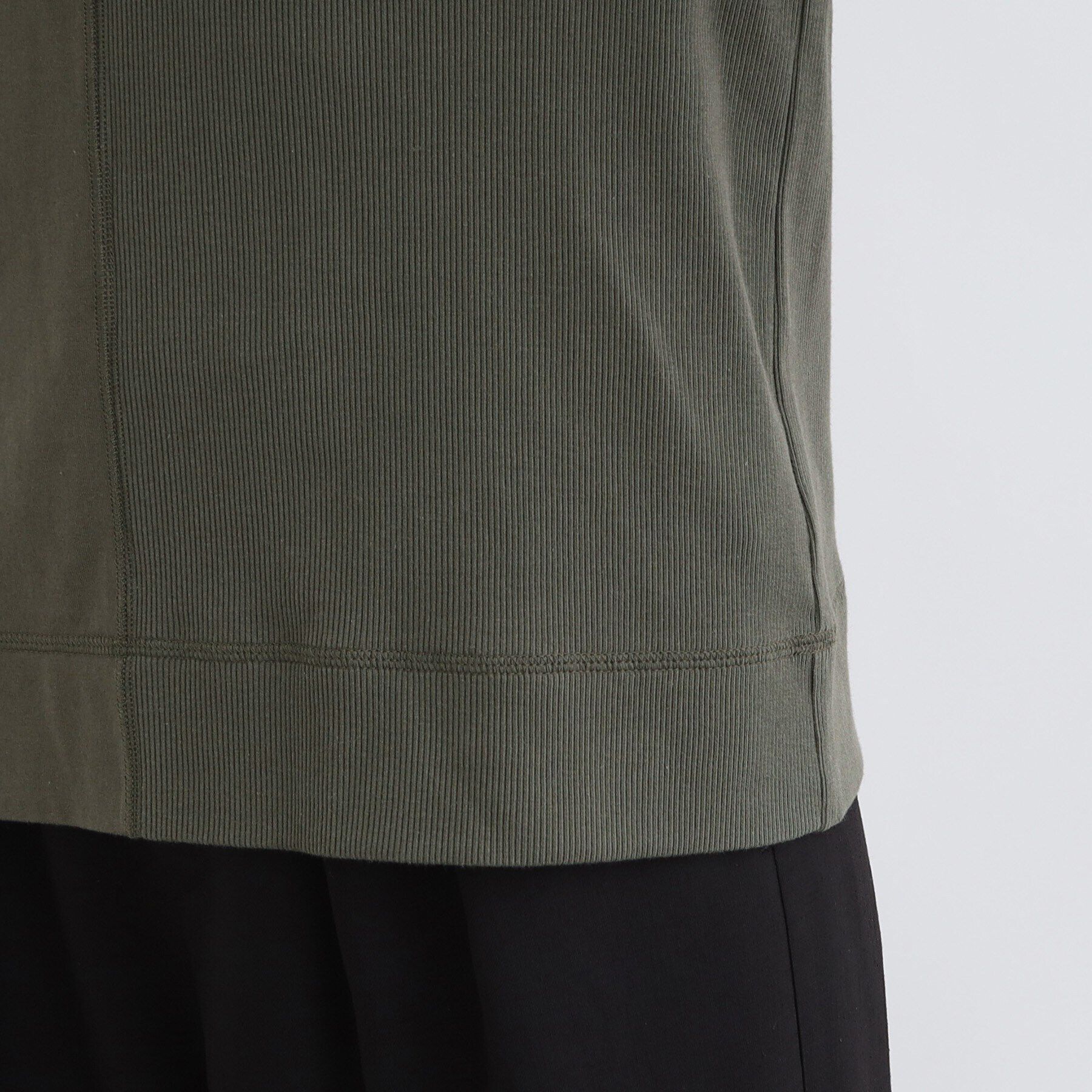 INDIVI「【洗える／日本製】コンビ素材デザイントップス」|Tシャツ・カットソー|