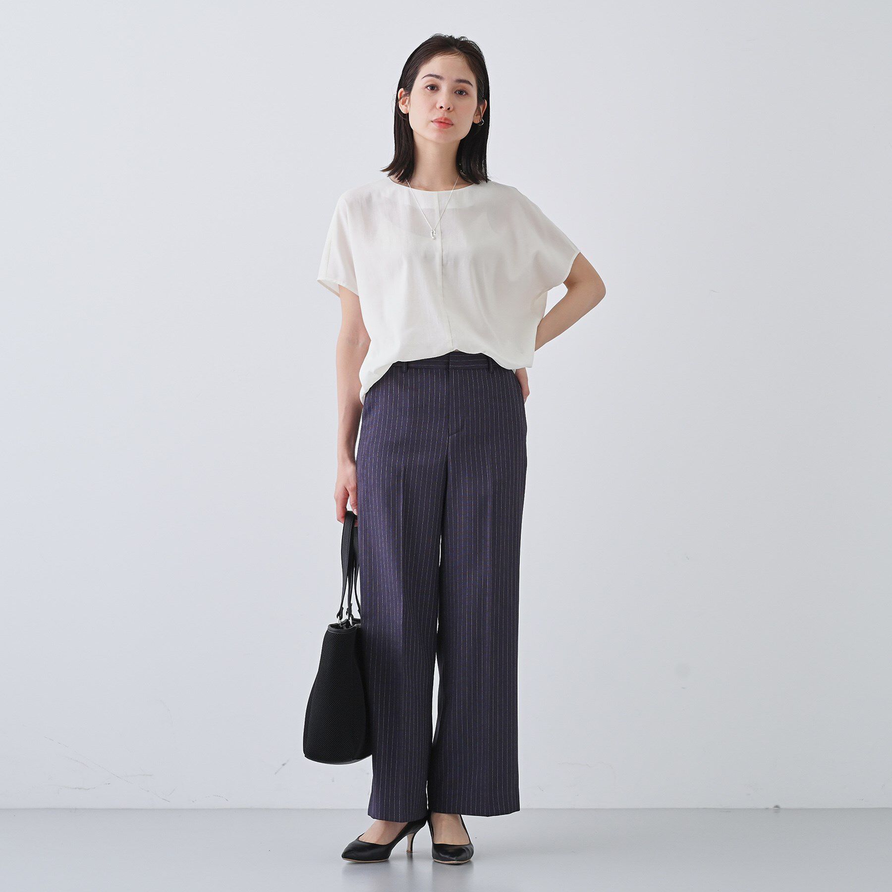 INDIVI「【通気性◎撥水／接触冷感／UVケア】ドルマンスリーブブラウス」|シャツ・ブラウス|