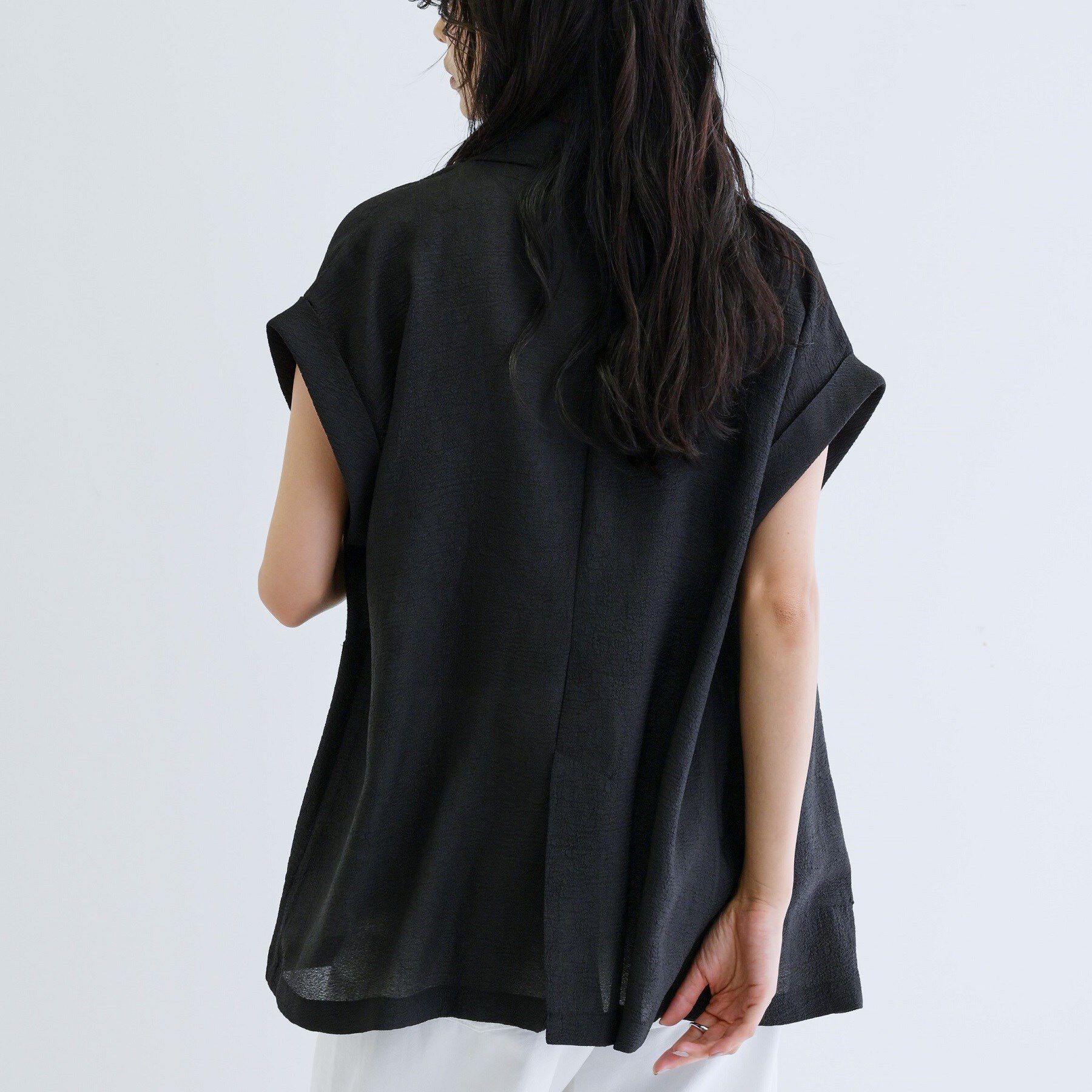 GALLEST「ワッシャー半袖シャツジャケット」|テーラードジャケット|