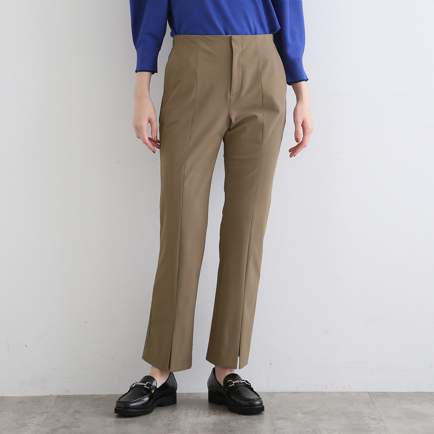 INDIVI「【褒められパンツ/洗える/接触冷感/UVケア】スリット入りストレートパンツ」|その他|