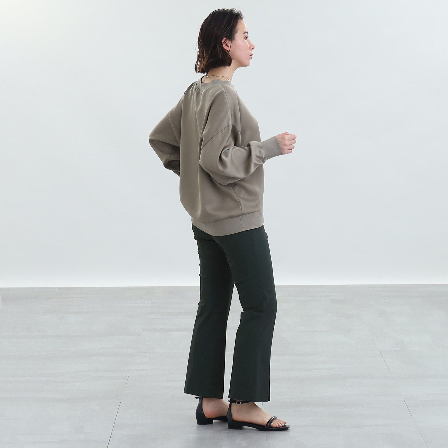 INDIVI「【褒められパンツ/洗える/接触冷感/UVケア】スリット入りストレートパンツ」|その他|